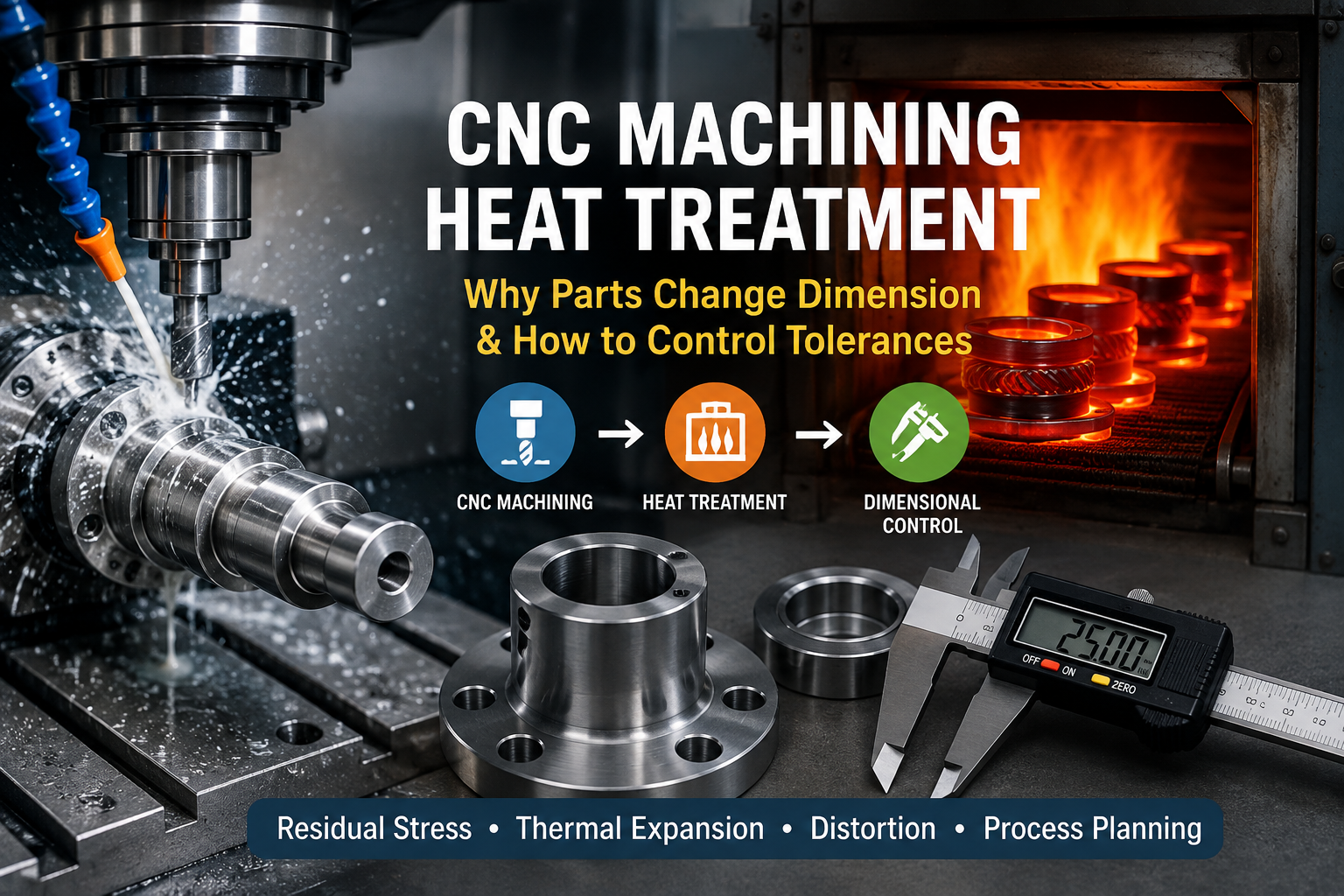 CNC machining heat treatment process for precision metal parts