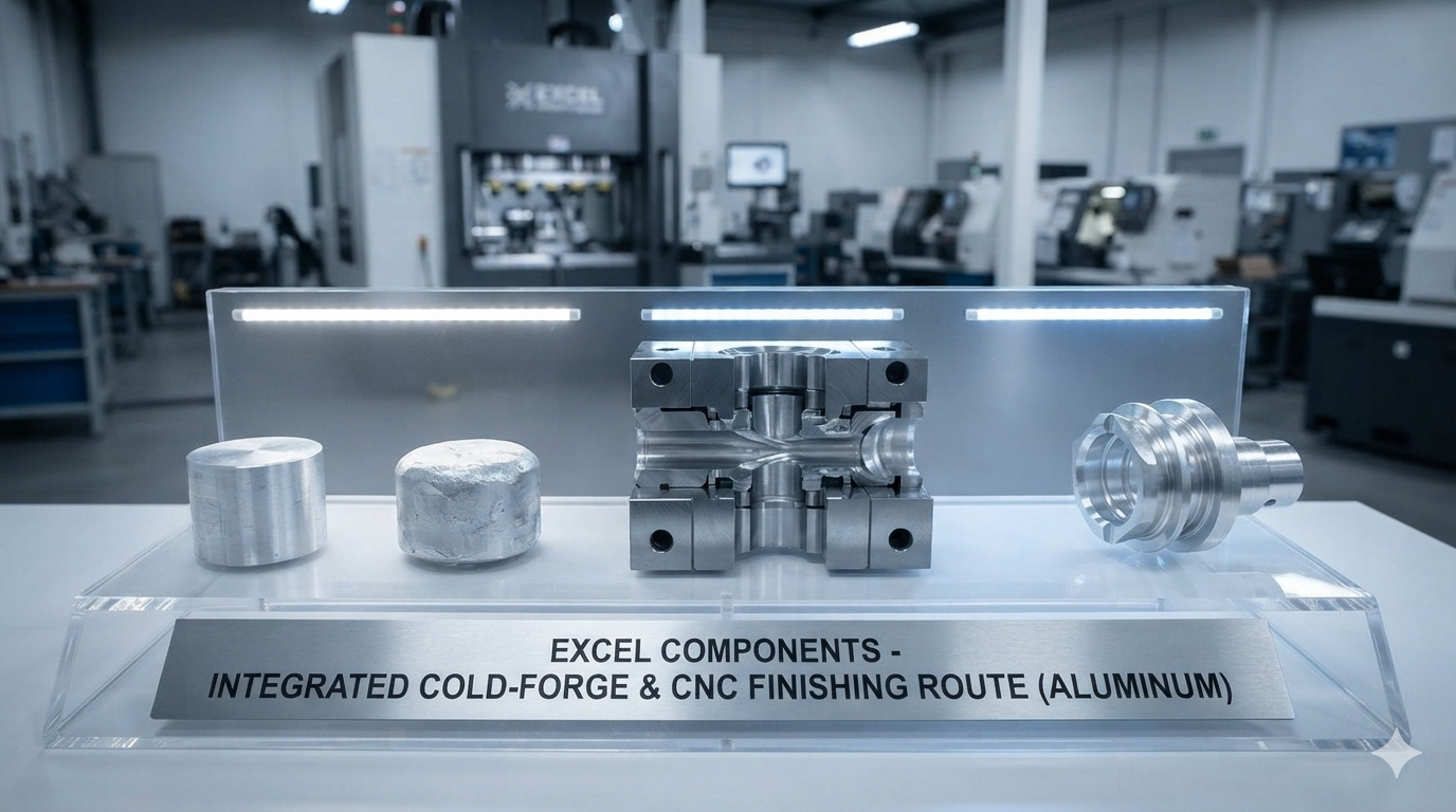CNC prototype to mass production hybrid cold forging and CNC route